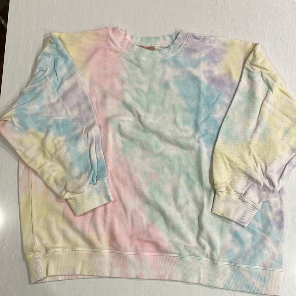 Show Me Your Mumu Rainbow Tie Dye Boyfriend Sweatshirt
